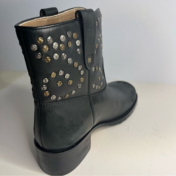 Free People Studded Pull On Ankle Boots in Black 6.5 - Picture 5 of 11